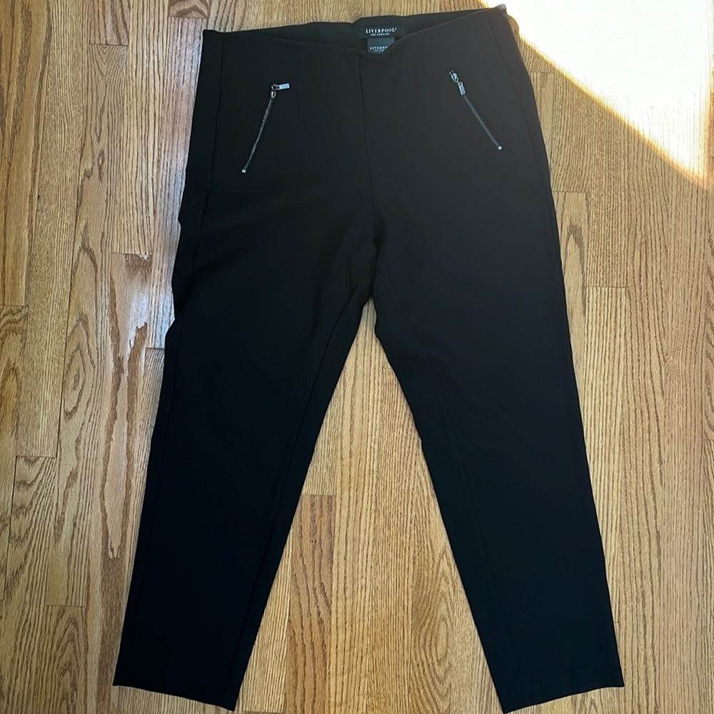 Liverpool size 16 black women’s trousers with zip pocket detail.